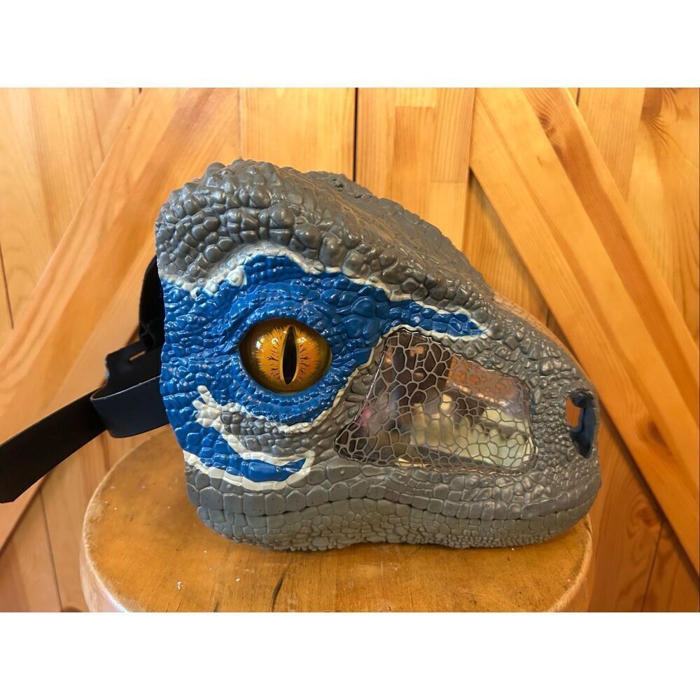 Jurassic World Chomp 'n Roar Mask Velociraptor Blue Dinosaur Works (5269)